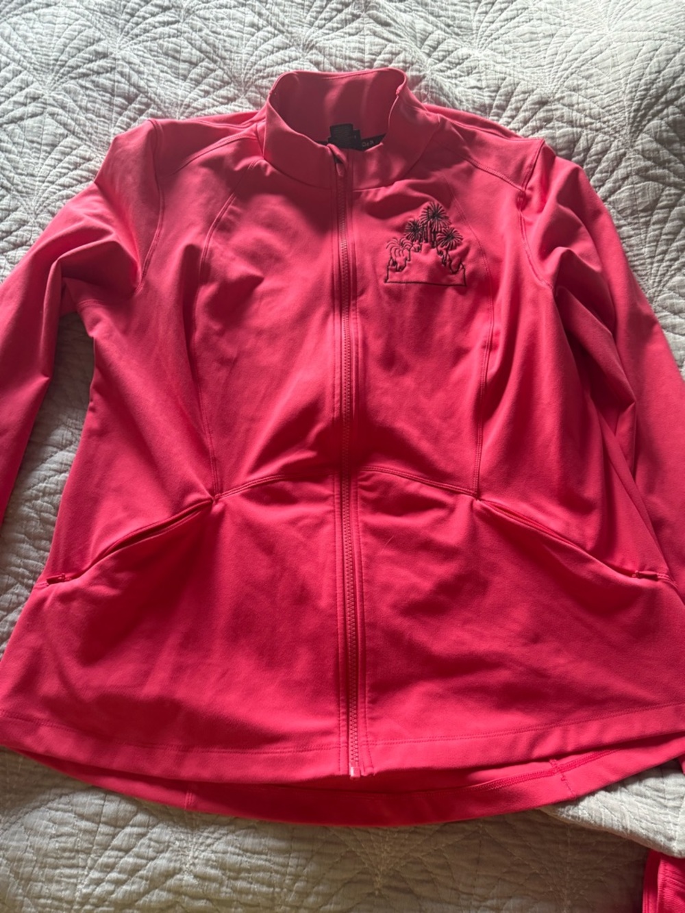 ‘Disney’ Castle fireworks Spyder Women’s Hot Pink Full-Zip Utility Jacket